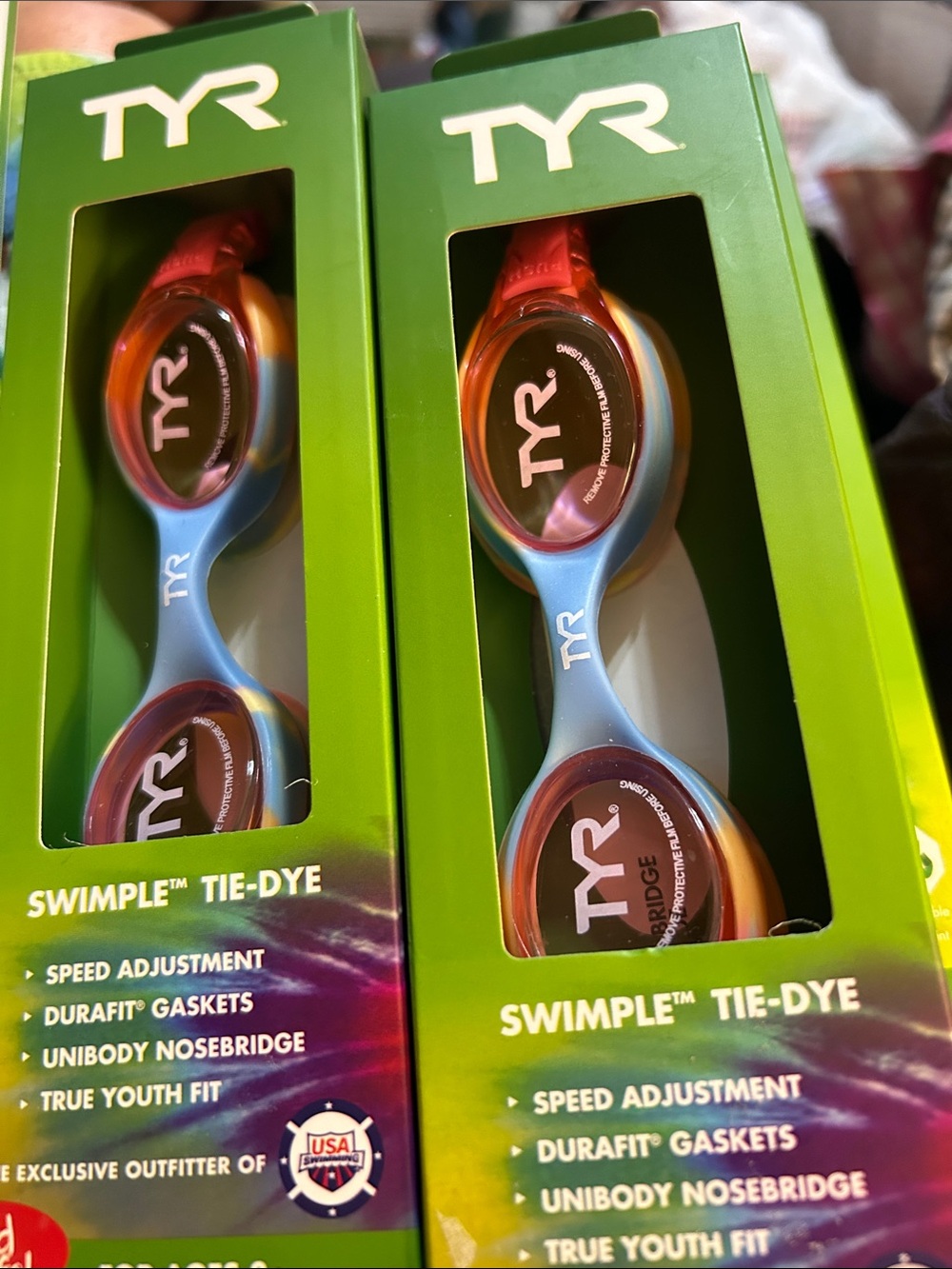 Two 2 Pair. 3+ Swim Goggles with tinted Lenses NaeW